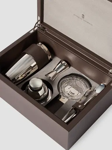 Brunello Cucinelli Silver Plated Steel Cocktail Set - Cigar | Thumbnail 3 Brunello Cucinelli Silver Plated Steel Cocktail Set - Cigar | Thumbnail 3