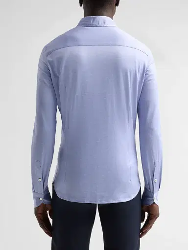 Isaia Men's Jersey Long-Sleeve Shirt - Blue - Size 18.5 | Thumbnail 3 Isaia Men's Jersey Long-Sleeve Shirt - Blue - Size 18.5 | Thumbnail 3