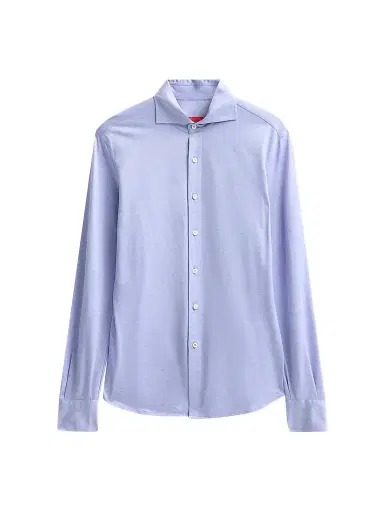 Isaia Men's Jersey Long-Sleeve Shirt - Blue - Size 18.5 | Thumbnail 1 Isaia Men's Jersey Long-Sleeve Shirt - Blue - Size 18.5 | Thumbnail 1