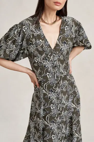 La Ligne Florence Dress - Taupe Floral | Thumbnail 2 La Ligne Florence Dress - Taupe Floral | Thumbnail 2
