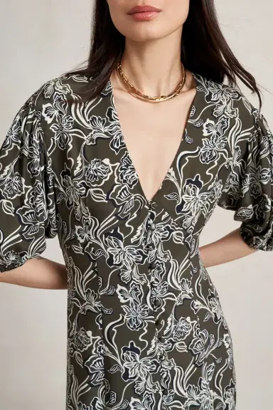 La Ligne Florence Dress - Taupe Floral | Thumbnail 4 La Ligne Florence Dress - Taupe Floral | Thumbnail 4
