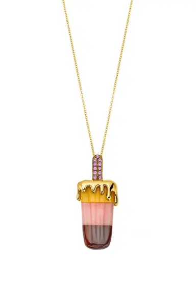 EDINA KISS Agate Opal Sapphire Large Popsicle Necklace | Thumbnail 2 EDINA KISS Agate Opal Sapphire Large Popsicle Necklace | Thumbnail 2