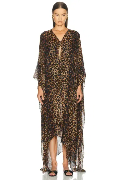 Saint Laurent Leopard Long Caftan | Thumbnail 2 Saint Laurent Leopard Long Caftan | Thumbnail 2