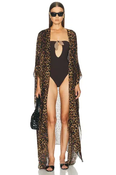 Saint Laurent Leopard Long Caftan | Thumbnail 1 Saint Laurent Leopard Long Caftan | Thumbnail 1