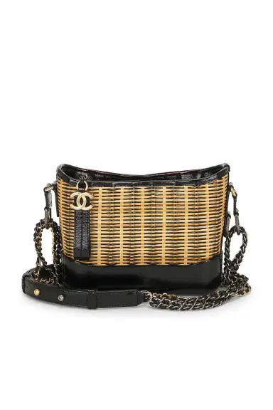 chanel Chanel Rattan Small Gabrielle Hobo Bag | Thumbnail 1 chanel Chanel Rattan Small Gabrielle Hobo Bag | Thumbnail 1