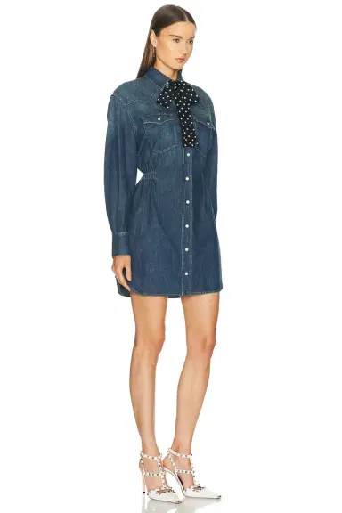 Valentino Denim Button Up Dress | Thumbnail 2 Valentino Denim Button Up Dress | Thumbnail 2