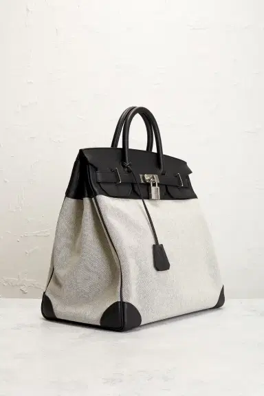 FWRD Renew Hermes Toile & Evercolor Haut A Courroies Birkin 40 Handbag | Thumbnail 4 FWRD Renew Hermes Toile & Evercolor Haut A Courroies Birkin 40 Handbag | Thumbnail 4