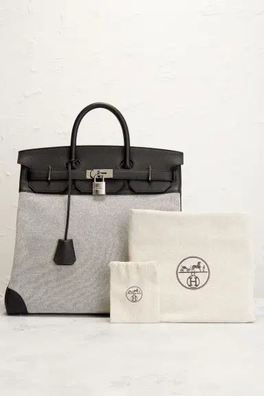 FWRD Renew Hermes Toile & Evercolor Haut A Courroies Birkin 40 Handbag | Thumbnail 8 FWRD Renew Hermes Toile & Evercolor Haut A Courroies Birkin 40 Handbag | Thumbnail 8