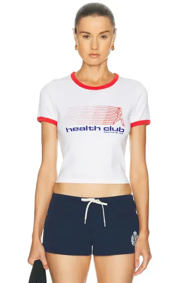 Sporty & Rich Bold Health Soft Ringer Tee | Thumbnail 1 Sporty & Rich Bold Health Soft Ringer Tee | Thumbnail 1