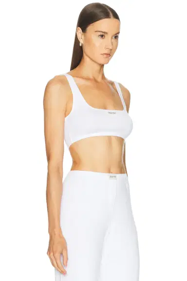 Sporty & Rich Signature Logo Ribbed Bralette | Thumbnail 2 Sporty & Rich Signature Logo Ribbed Bralette | Thumbnail 2