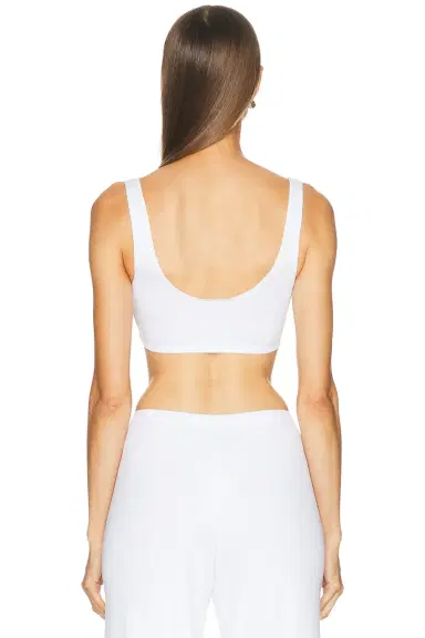 Sporty & Rich Signature Logo Ribbed Bralette | Thumbnail 3 Sporty & Rich Signature Logo Ribbed Bralette | Thumbnail 3