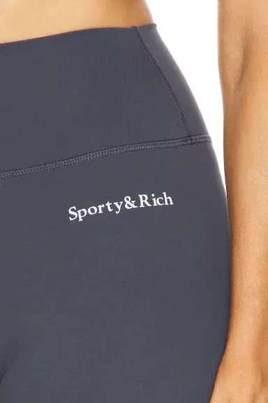 Sporty & Rich Serif Logo Mini Biker Short | Thumbnail 6 Sporty & Rich Serif Logo Mini Biker Short | Thumbnail 6