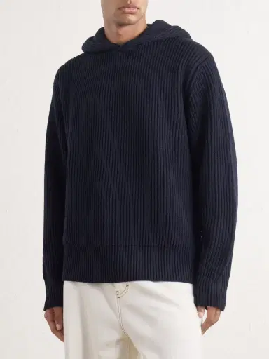 Orlebar Brown Kirk Ribbed Merino Wool Hoodie - Men | Thumbnail 3 Orlebar Brown Kirk Ribbed Merino Wool Hoodie - Men | Thumbnail 3