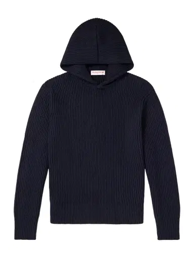 Orlebar Brown Kirk Ribbed Merino Wool Hoodie - Men | Thumbnail 1 Orlebar Brown Kirk Ribbed Merino Wool Hoodie - Men | Thumbnail 1