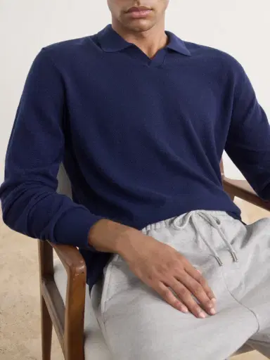 Orlebar Brown Bresson Cashmere Polo Shirt - Men | Thumbnail 5 Orlebar Brown Bresson Cashmere Polo Shirt - Men | Thumbnail 5