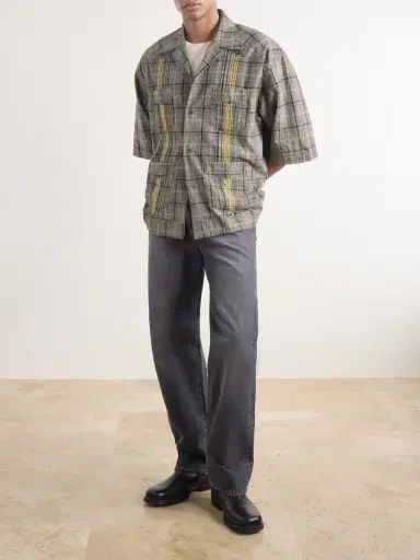 KAPITAL Glen Embroidered Checked Linen and Cotton-Blend Shirt - Men | Thumbnail 2 KAPITAL Glen Embroidered Checked Linen and Cotton-Blend Shirt - Men | Thumbnail 2
