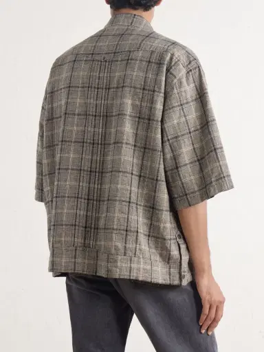 KAPITAL Glen Embroidered Checked Linen and Cotton-Blend Shirt - Men | Thumbnail 4 KAPITAL Glen Embroidered Checked Linen and Cotton-Blend Shirt - Men | Thumbnail 4