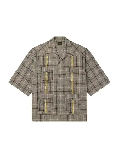 KAPITAL Glen Embroidered Checked Linen and Cotton-Blend Shirt - Men | Thumbnail 1 KAPITAL Glen Embroidered Checked Linen and Cotton-Blend Shirt - Men | Thumbnail 1