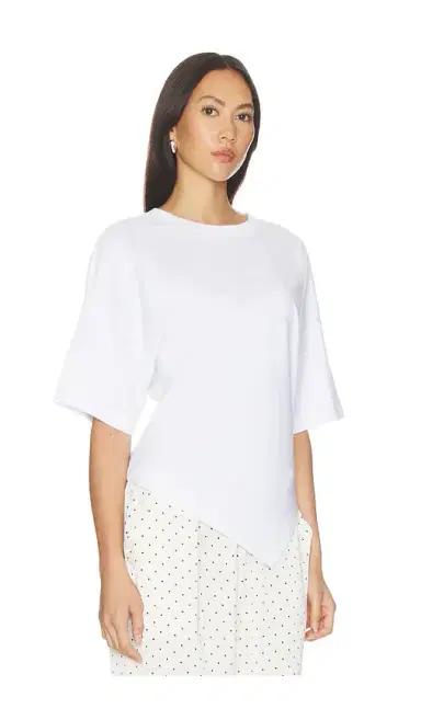 Enza Costa Supima Structured Jersey Assymetrical Tee | Thumbnail 2 Enza Costa Supima Structured Jersey Assymetrical Tee | Thumbnail 2