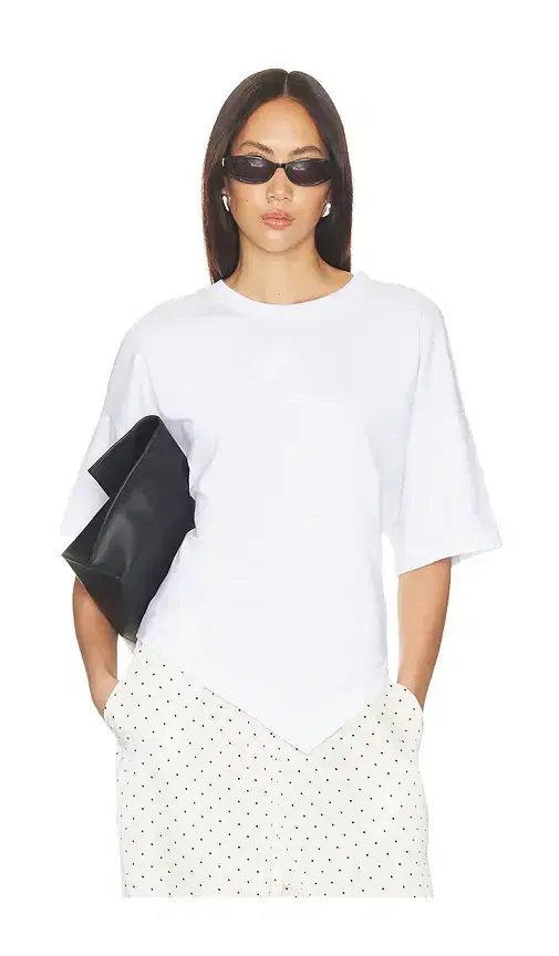 Supima Structured Jersey Assymetrical Tee Supima Structured Jersey Assymetrical Tee