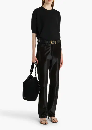Khaite Callum Pant In Chocolate Haircalf | Thumbnail 2 Khaite Callum Pant In Chocolate Haircalf | Thumbnail 2