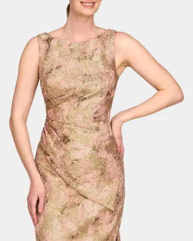 Kay Unger New York Felix Metallic Abstract Jacquard Column Gown | Thumbnail 5 Kay Unger New York Felix Metallic Abstract Jacquard Column Gown | Thumbnail 5