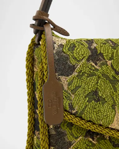 Valentino Garavani Logo Floral Shoulder Bag | Thumbnail 4 Valentino Garavani Logo Floral Shoulder Bag | Thumbnail 4