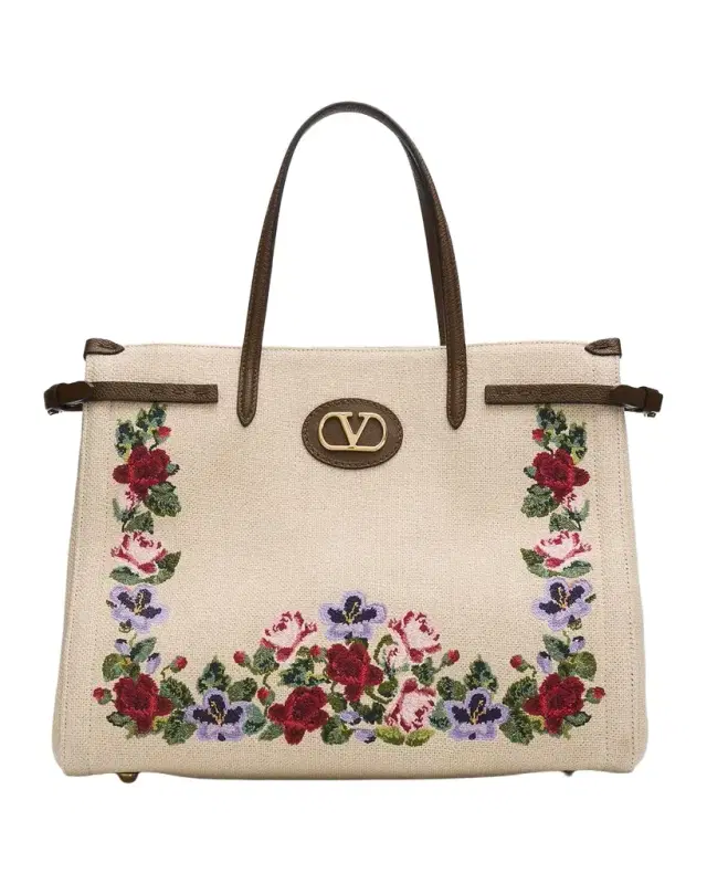 Antibes Medium Cotton-Blend Top Handle Bag Antibes Medium Cotton-Blend Top Handle Bag