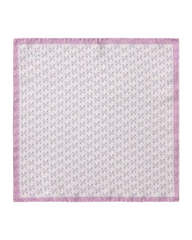 Men's Floral Panama Silk Pocket Square Men's Floral Panama Silk Pocket Square