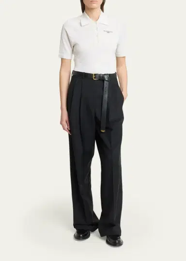 Givenchy Cropped Short-Sleeve Polo Shirt | Thumbnail 2 Givenchy Cropped Short-Sleeve Polo Shirt | Thumbnail 2