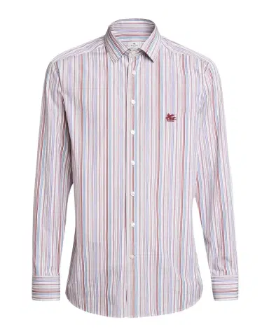 Etro Men's Cotton Multi-Stripe Sport Shirt | Thumbnail 1 Etro Men's Cotton Multi-Stripe Sport Shirt | Thumbnail 1