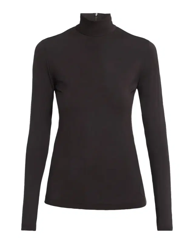 Mock Neck Long-Sleeve Jersey Top Mock Neck Long-Sleeve Jersey Top
