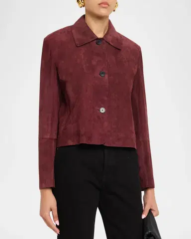 Arma Button-Down Suede Jacket | Thumbnail 4 Arma Button-Down Suede Jacket | Thumbnail 4