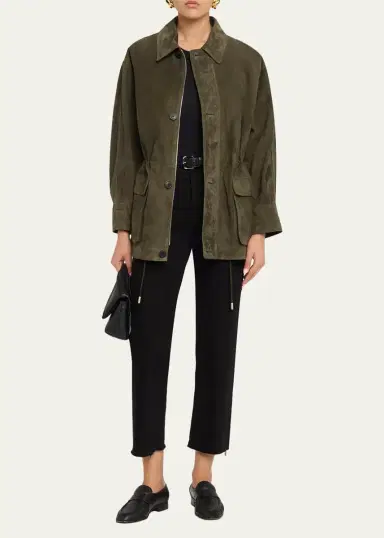 Arma Maeve Drawstring Lambskin Suede Jacket | Thumbnail 2 Arma Maeve Drawstring Lambskin Suede Jacket | Thumbnail 2