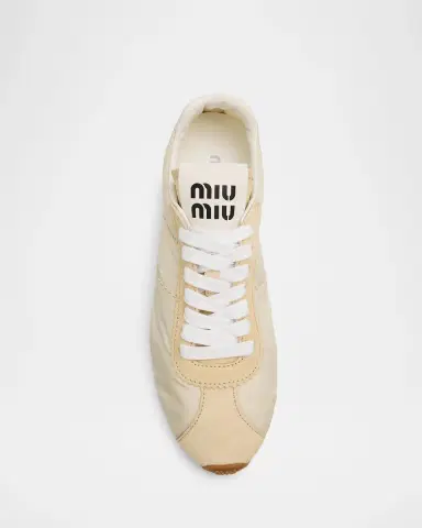 Miu Miu Low-Top Nylon & Suede Sneakers | Thumbnail 5 Miu Miu Low-Top Nylon & Suede Sneakers | Thumbnail 5