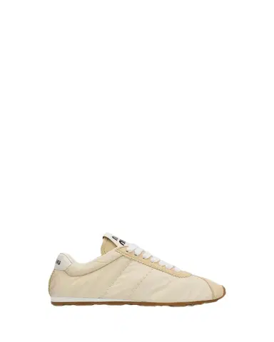 Miu Miu Low-Top Nylon & Suede Sneakers | Thumbnail 1 Miu Miu Low-Top Nylon & Suede Sneakers | Thumbnail 1