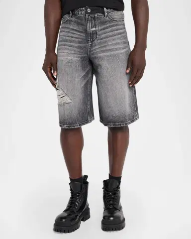 RTA Men's Gustavo Denim Bermuda Shorts | Thumbnail 4 RTA Men's Gustavo Denim Bermuda Shorts | Thumbnail 4