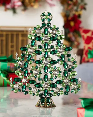 Exclusive Luxurious Rhinestone Tabletop Christmas Tree | Thumbnail 1 Exclusive Luxurious Rhinestone Tabletop Christmas Tree | Thumbnail 1