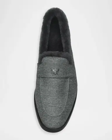 Bougeotte Aspen Flannel Shearling-Lined Loafers | Thumbnail 3 Bougeotte Aspen Flannel Shearling-Lined Loafers | Thumbnail 3