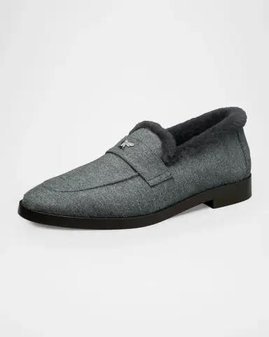 Bougeotte Aspen Flannel Shearling-Lined Loafers | Thumbnail 5 Bougeotte Aspen Flannel Shearling-Lined Loafers | Thumbnail 5