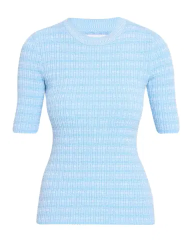 PRABAL GURUNG Crewneck Fitted Striped Top | Thumbnail 1 PRABAL GURUNG Crewneck Fitted Striped Top | Thumbnail 1