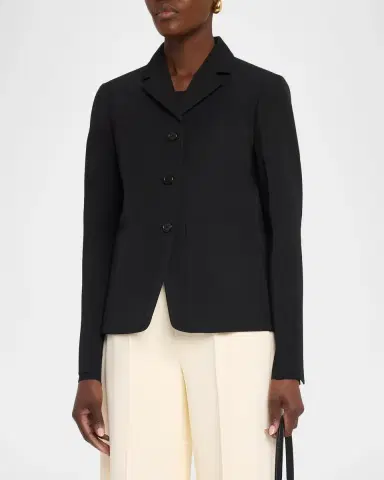 Jil Sander Notch Lapel Wool Blazer | Thumbnail 4 Jil Sander Notch Lapel Wool Blazer | Thumbnail 4