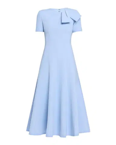 Roland Mouret Short-Sleeve Paneled Bow Midi Dress | Thumbnail 1 Roland Mouret Short-Sleeve Paneled Bow Midi Dress | Thumbnail 1