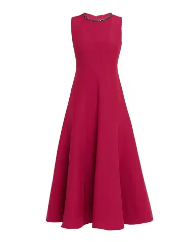 Roland Mouret Crystal Collar Sleeveless Full Midi Dress | Thumbnail 1 Roland Mouret Crystal Collar Sleeveless Full Midi Dress | Thumbnail 1