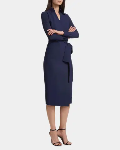 Chiara Boni La Petite Robe Kamala Shirt-Collar Jersey Wrap Dress | Thumbnail 7 Chiara Boni La Petite Robe Kamala Shirt-Collar Jersey Wrap Dress | Thumbnail 7