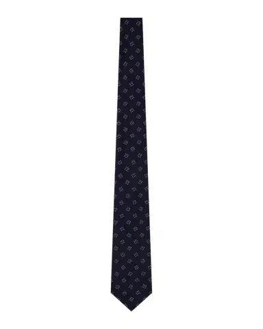 Emporio Armani Men's Geometric Box Jacquard Silk Tie | Thumbnail 3 Emporio Armani Men's Geometric Box Jacquard Silk Tie | Thumbnail 3