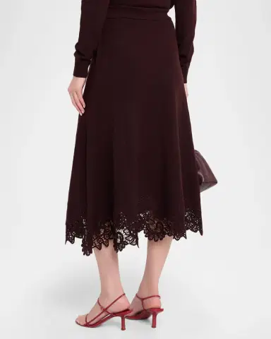 Zimmermann Valiant Merino Wool Midi Skirt | Thumbnail 3 Zimmermann Valiant Merino Wool Midi Skirt | Thumbnail 3