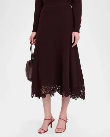 Zimmermann Valiant Merino Wool Midi Skirt | Thumbnail 4 Zimmermann Valiant Merino Wool Midi Skirt | Thumbnail 4