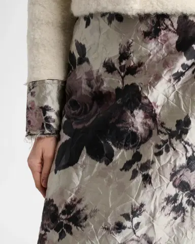 Erdem Floral Metallic Crinkled Midi Skirt | Thumbnail 5 Erdem Floral Metallic Crinkled Midi Skirt | Thumbnail 5