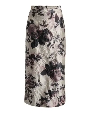 Erdem Floral Metallic Crinkled Midi Skirt | Thumbnail 1 Erdem Floral Metallic Crinkled Midi Skirt | Thumbnail 1